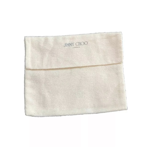 Jimmy Choo Handbags - Jimmy Choo Dust Bag Off White Mini Storage Cover Fold Jewelry 6” X 5”